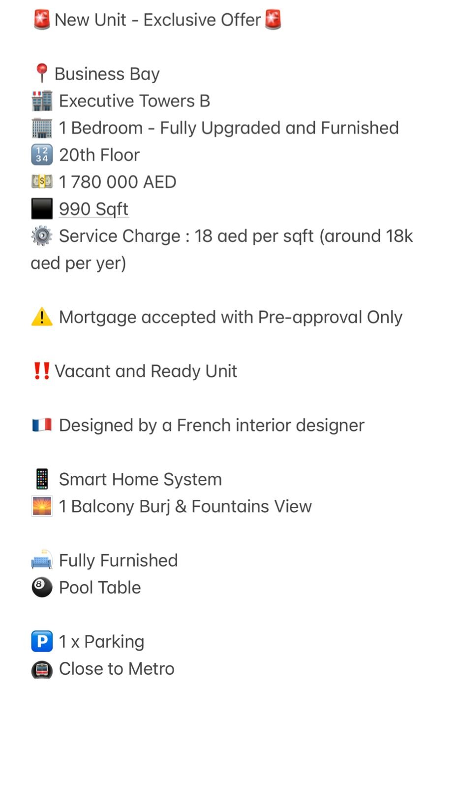 1 Bed in Executive  Towers (Tower B), Business Bay - Image 2